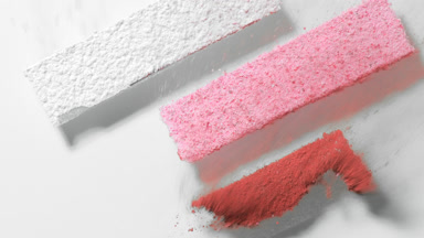 Red and Pink Powder Stencil Blown Away for Blush Campaign