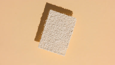 Beige Powder Rectangle with Shadow on Transparent Surface