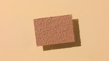 Brown Powder Slanted Rectangle with Shadow on Beige