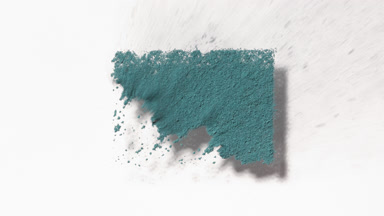 Slow-Motion Pale Cyan Powder on Snowy White Background
