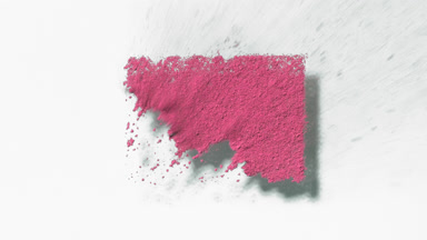 Slow-Motion Pink Powder on White Background for Blush