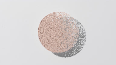 Beige Powder Circle with Moving Shadow for Foundation Promo