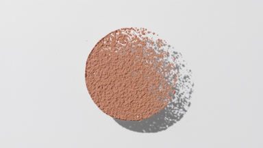 Brown Powder Shadow on Light Grey Background