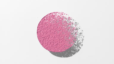 Pink Powder Circle Shadow on Soft Gray