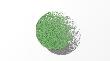 Green Powder Circle Shadow on Smooth White