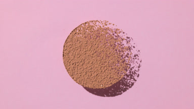 Brown Powder Circle Shadow on Light Pink