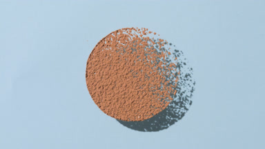 Dynamic Brown Powder Shadow on Pale Blue