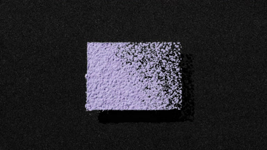 Violet Powder Layout on Black Background