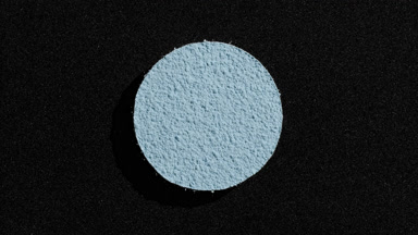 Blue Powder Circular Layout on Black