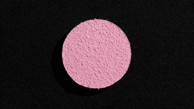 Pink Powder Circle on Dark Backdrop