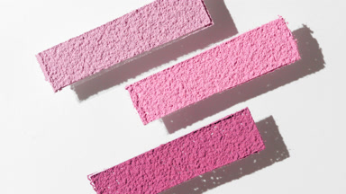 Pink Powder Stripes on Muted Grey