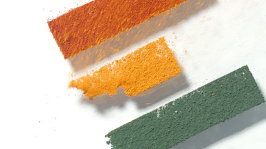 Colorful Powder Sifting with Windy Shadows