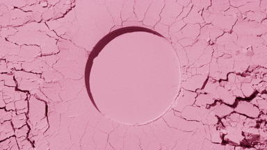 Pastel Pink Powder Surface for Blush Advertisement