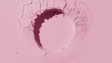 Pastel Pink Powder with Round Imprint for Blush Advertisement