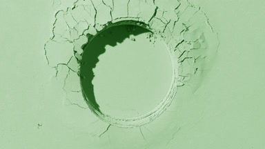 Shifting Shadows on Pale Green Powder with Circular Stamp