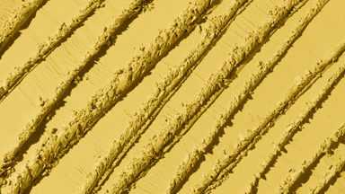 Dynamic Shadows on Yellow Powder with Palette Knife Textures