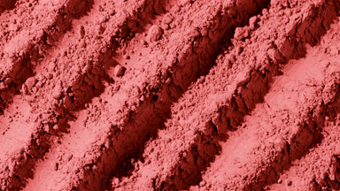 Red Powder Furrows with Dynamic Shadows for Blush Concept