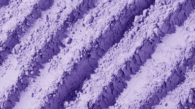 Violet Powder Furrows Surface with Moving Shadows