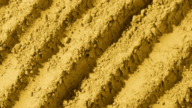 Yellow Powder Furrows with Dynamic Shadows from Above