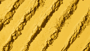 Yellow Powder Surface with Palette Knife Lines and Shadows