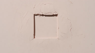 Above View of Beige Powder with Square Imprint