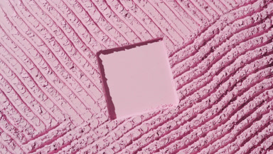 Pastel Pink Powder Furrows with Square Pressed Mark