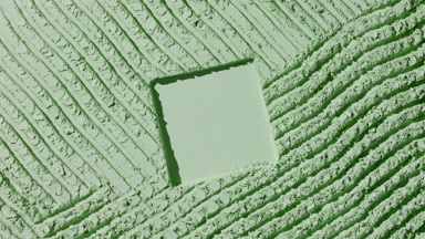 Pale Green Powder with Square Contour Imprint