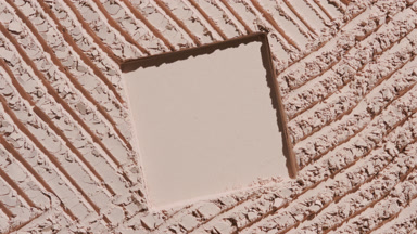 Beige Powder Furrows with Square Imprint