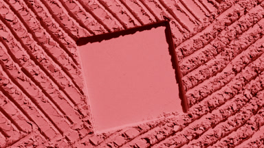 Red Powder Furrows with Square Impression and Shadows