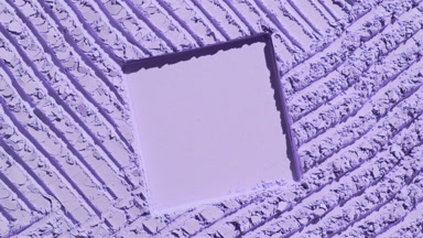 Violet Powder Surface with Square Form Imprint