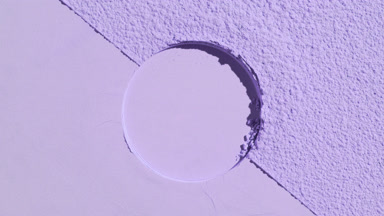 Moving Shadows on Violet Powder with Round Imprint