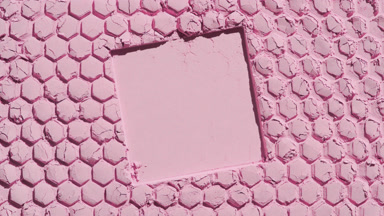 Pastel Pink Powder with Honeycomb Pattern and Shifting Shadows