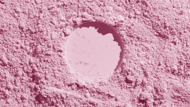 Baby Pink Powder Surface with Rounded Imprint and Shadows