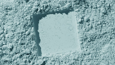 Pale Cyan Powder Surface with Square Engraving and Shadows