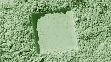 Pale Green Powder Surface with Square Imprint and Shadows