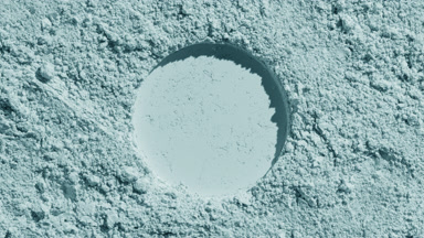 Pale Cyan Powder Surface with Round Imprint and Light Effects