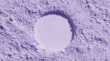 Violet Powder Surface with Round Imprint and Dynamic Lighting