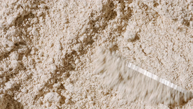 Beige Powder Surface Scraped with Palette Knife