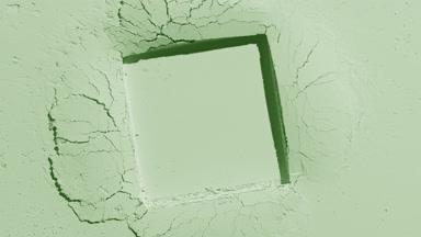 Pale Green Powder with Pressed Square Outline and Shadows