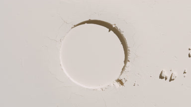 Dynamic Shadows on Beige Powder Surface