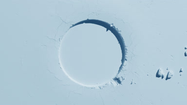 Dynamic Shadows on Pale Blue Powder Surface