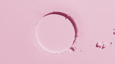 Shifting Shadows on Light Pink Powder Surface