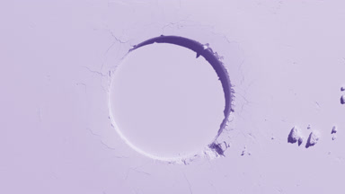 Dynamic Shadows on Tamped Pastel Violet Powder