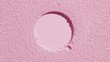 Rose Colored Powder Surface with Round Imprint