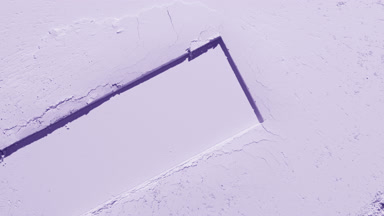 Pastel Violet Flattened Powder Layer with Pulled Rectangle