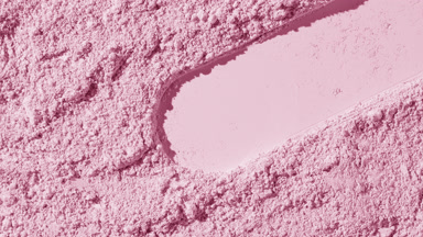 Baby Pink Powder Surface with Circle Imprint and Light