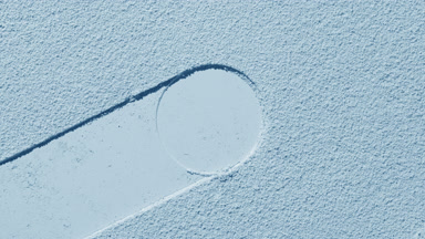 Fluid Pale Blue Powder with Circle Imprint