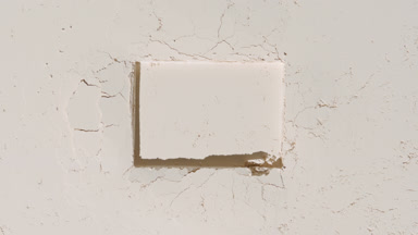 Dynamic Shadows on Beige Powder Layer with Rectangular Imprint