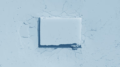 Shifting Shadows on Pale Blue Powder Layer with Rectangle