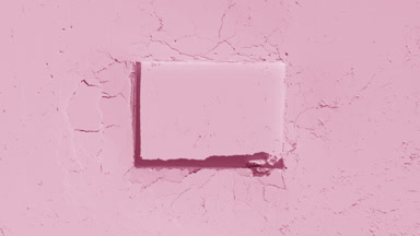 Dynamic Shadows on Pale Pink Powder Surface with Rectangle